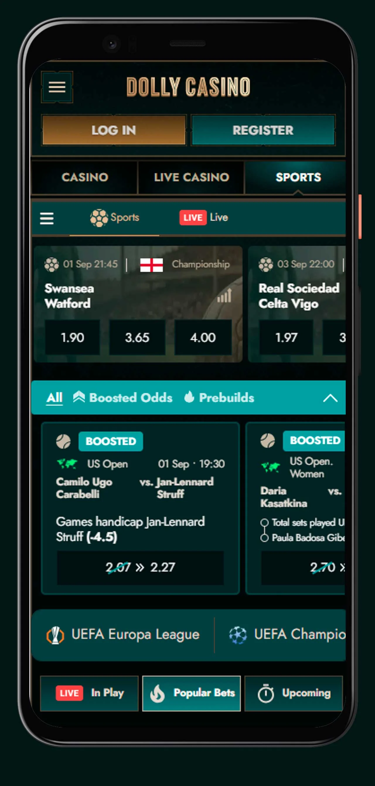 mobile betting dolly casino